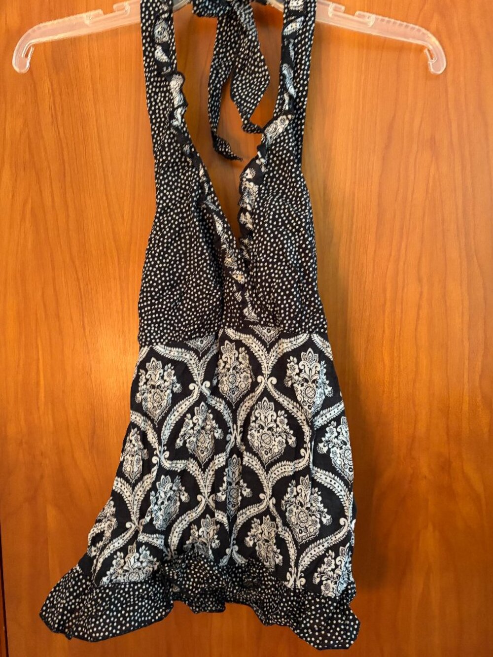 Speechless vintage Y2K black-and-white halter-neck top S